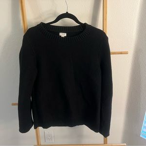 J Crew black cotton sweater size M gently worn